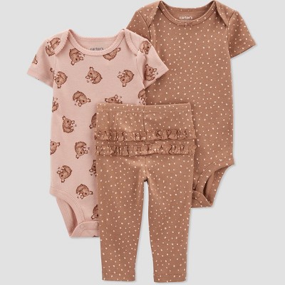 Carter's Just One You® Baby Girls' Mocha Koala Top & Bottom Set - Brown 6M
