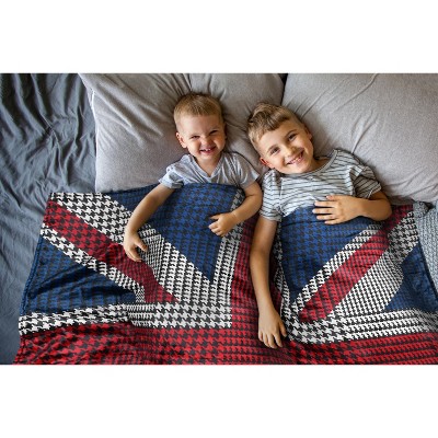 Red and Black Plaid Sherpa Fleece Reversible Throw Blanket