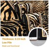 Contemporary Animal Print Area Rug Washable Abstract Leopard Rugs Soft Low Pile Zebra Waves Carpet Tiger Rug for Living Room - 4 of 4