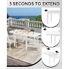 31.5"-63" Extendable Patio Dining Table – Aluminum Outdoor Table for 4-6, Fits Backyard, Garden, Deck - 4 of 4