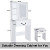 Vanity Desk Modern with LED Mirror and Hidden Storage for Small Bedroom 23.62in-3irtyhousy - 4 of 4