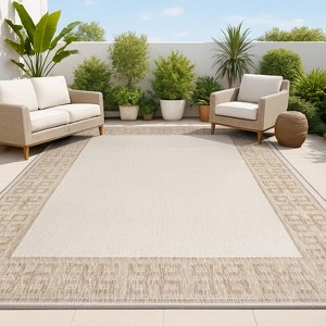 JONATHAN Y Athena Classic Geometric Border Indoor/Outdoor Area Rug - 1 of 4