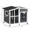 UbMelt Outdoor Dog House with Openable Roof Wooden Dog Kennel Puppy Shelter for Small,Medium,Large Dogs,Waterproof&Durable,Gray - 3 of 4