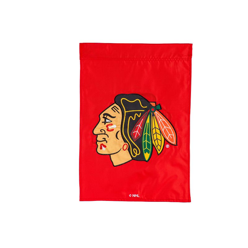Evergreen Chicago Blackhawks Garden Applique Flag- 12.5 x 18 Inches Outdoor Sports Decor for Homes and Gardens, 2 of 8