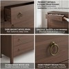 Dresser for Bedroom with 7 Drawers, Modern Chest of Drawers with Metal Handle, Wooden Dresser TV Stand, Closet Clothes Storage Organizer, Oak - 3 of 4