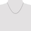 Black Bow Jewelry 1.75mm 14k White Gold Solid Diamond Cut Rope Chain Necklace - 2 of 4