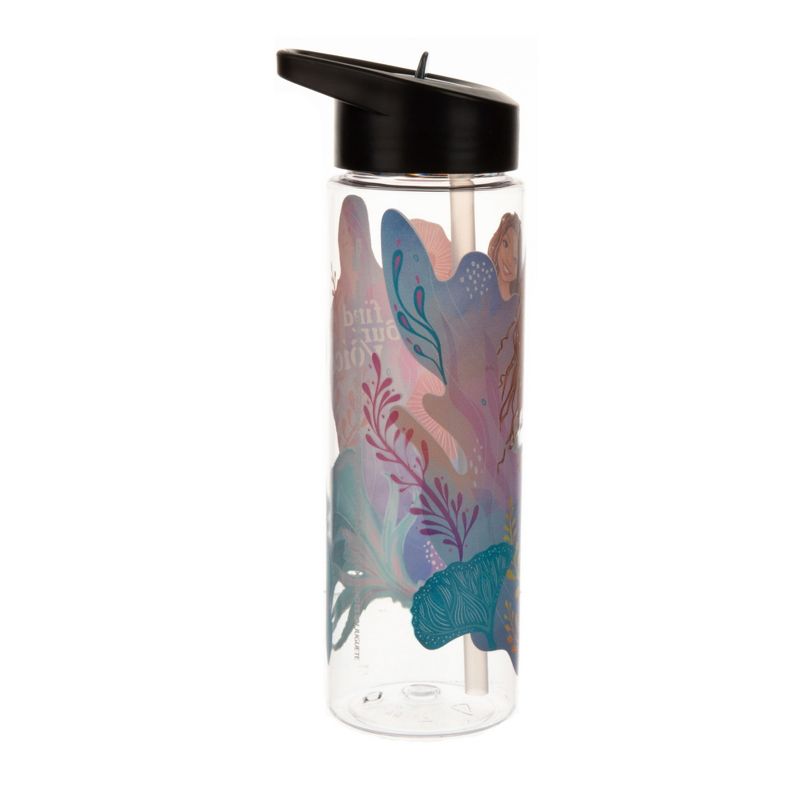 Live Action Little Mermaid Find Your Voice 24 Oz Clear Plastic Water Bottle-OSFA, 3 of 4