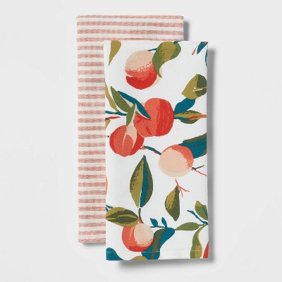 2pk Cotton Printed Kitchen Towels - Threshold™, image 1 of 7 slides