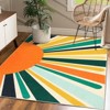Boho Rugs Washable Kids Rug Non Slip Nursery Rug Low Pile Floor Mat Soft & Non-Shedding Sunshine Carpet Colorful Rainbow Printed Indoor Rugs - 3 of 4
