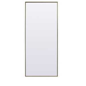 Elegant Lighting Metal Frame Rectangle Full Length Mirror 30x72 Inch in Brass - 1 of 4