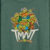 Women's - Teenage Mutant Ninja Turtles - Rebel Road Group Lightweight French Terry Wide Neck Long Sleeve Shirt - 2 of 4