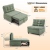 Karl Home |Teddy Fleece Armless Sleeper Chair Sofa Bed Space-Saving Pull-Out Chair Bed For Small Spaces - 4 of 4
