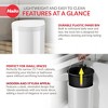 Hailo Compact-Box M Trash Can, 4 Gallon, Lid-Lift System, Fits 15.7 Inch Hinged Cabinets, Small Bin for Kitchen or Bathroom, White - 3 of 4