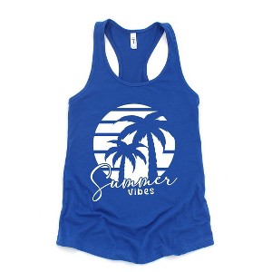 Simply Sage Market Women's Summer Vibes Palm Trees Graphic Racerback Tank - 1 of 3