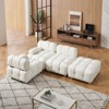 GlasFlength Sofas Modular Modular Sofa Bed Fabric, Suitable for Living Room, Bedroom, Apartment, White, 90.6"*33.5"*27.56" - 4 of 4