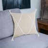 HomeRoots 20" X 20" Birch And White 100% Cotton Coastal Zippered Pillow - 2 of 4