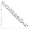 Black Bow Jewelry Men's 11.5mm, Sterling Silver, Solid Anchor Chain Necklace - 2 of 4