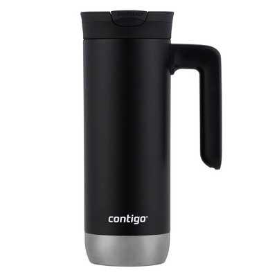 Contigo 20oz Snapseal Insulated Stainless Steel Travel Mug with Handle Licorice