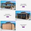 PURPLE LEAF Outdoor Hardtop Gazebo Canopy for Patio Deck Backyard Heavy Duty Outside Sunshade with Netting and Curtains - 4 of 4