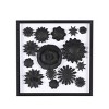 Olivia & May 20"x20" Paper Floral Cluster Shadow Box with Varying Shapes and Sizes Black: Modern Botanical Wall Art, Dry Clean Only - image 2 of 4