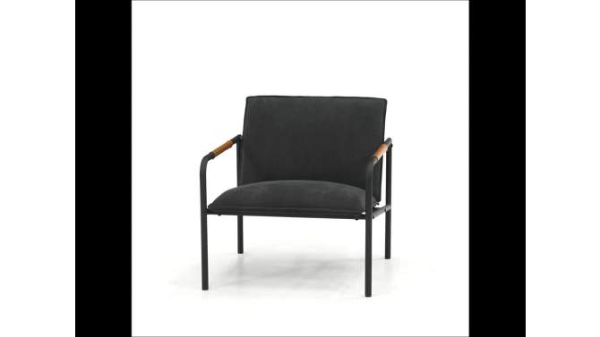 Sauder Boulevard Caf&#233; Metal Lounge Chair Charcoal Gray, 2 of 8, play video