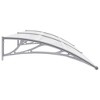 vidaXL Door Canopy Gray and Transparent 94.5"x29.5" PC - 4 of 4