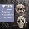 SCS Direct Zodiac & Spirit Board Skulls- 2 Pk, Human Skeleton Head Sculpture - Indoor Decor for Parties, Haunted Houses, Gothic Aesthetic - 3 of 4