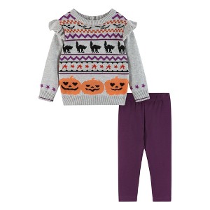 Andy & Evan  Infant  Halloween Fair Isle Sweater & Legging Set - 1 of 4