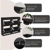 Large Rattan Shoe Storage Cabinet with 4 Flip Drawers, Freestanding Shoe Organizer with Wooden Legs for Entryway - 3 of 4