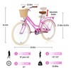 YONWAY 24 inch Bicycle, Garden & Outdoor Comfort Bike with Adjustable Saddle & Full-Coverage Chain Guard & Basket for 10+ Years Old Girls - 2 of 4