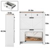 Shoe Storage Cabinet, Narrow Freestanding Slim Shoe Cabinet with 2 Flip Drawers & 2 Drawers, Hidden Shoe Storage for Entryway - 2 of 4