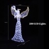 LuxenHome 5Ft Angel Playing Trumpet Outdoor Holiday Decoration with Lights White - 2 of 4
