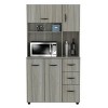Kitchen/Microwave Storage Cabinet Smoke Oak - Inval - 4 of 4