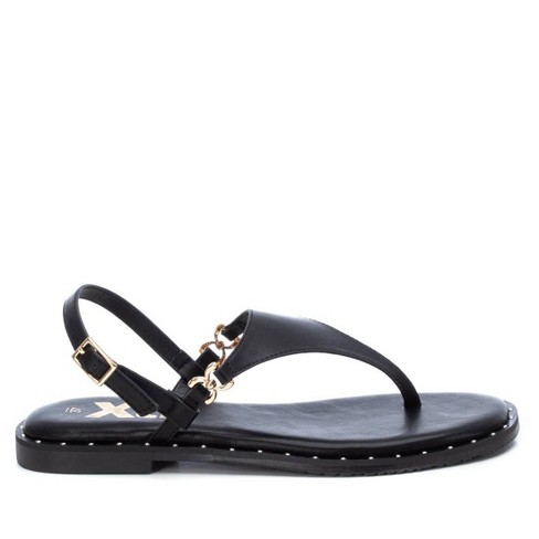 Xti Women's Flat Sandals 45269 - Black, 7 : Target