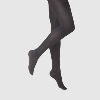 Women's A New Day 50d Opaque Footless Black Tights Size M/L