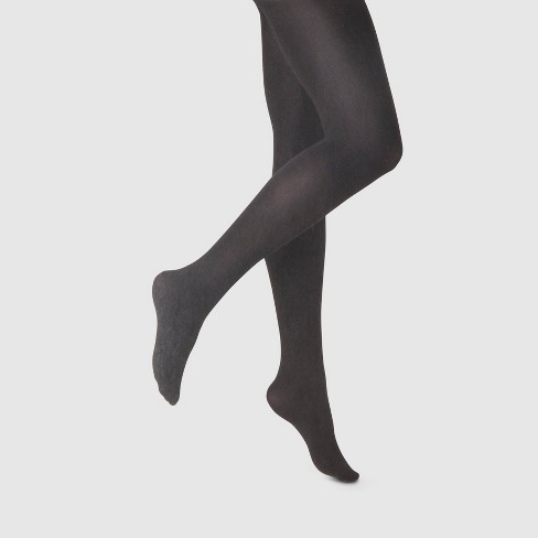 Women's 80D Control Top Super Opaque Tights - A New Day™ Black S/M