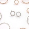 CZ Stud Earrings for Women, Small Circle & Teardrop Simulated Diamond Studs, Hypoallergenic Jewelry for Sensitive Ears. - 3 of 4