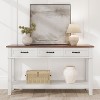 Entryway Table, Console Table with Storage Drawers, 3 Tier Farmhouse Wooden Sofa Table, Hallway Table for Entryway, Living Room - 2 of 4