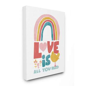 Stupell Industries Whimsical Kid's Rainbow Love Is All You Need Quote