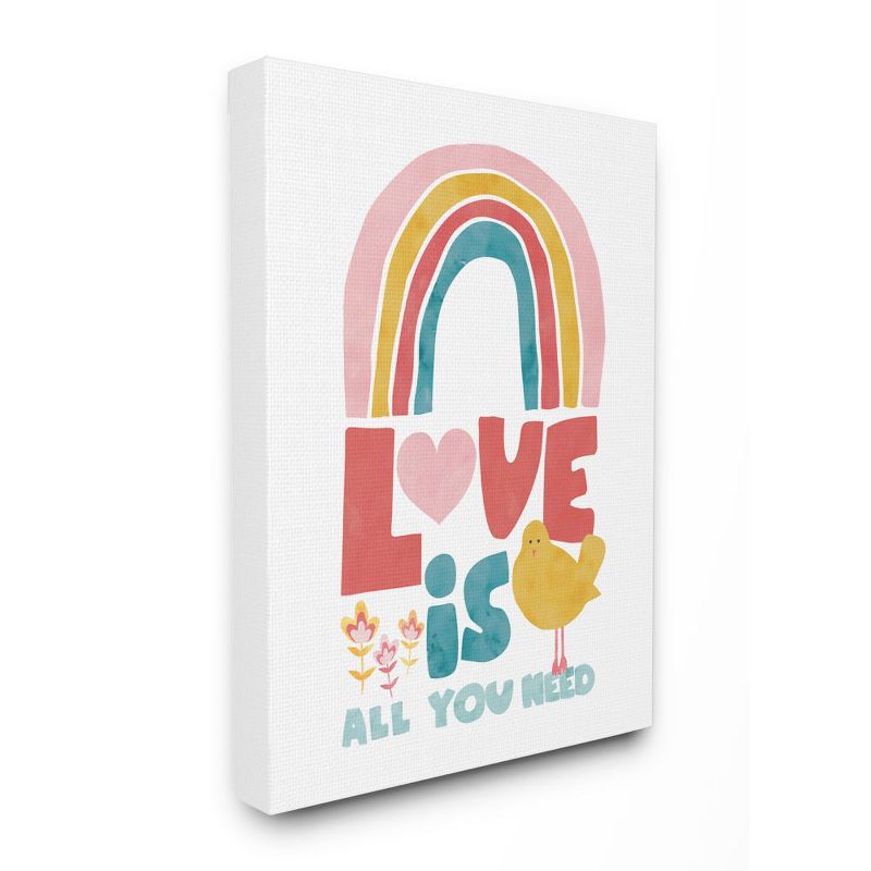 Stupell Industries Whimsical Kid's Rainbow Love Is All You Need Quote, 1 of 6