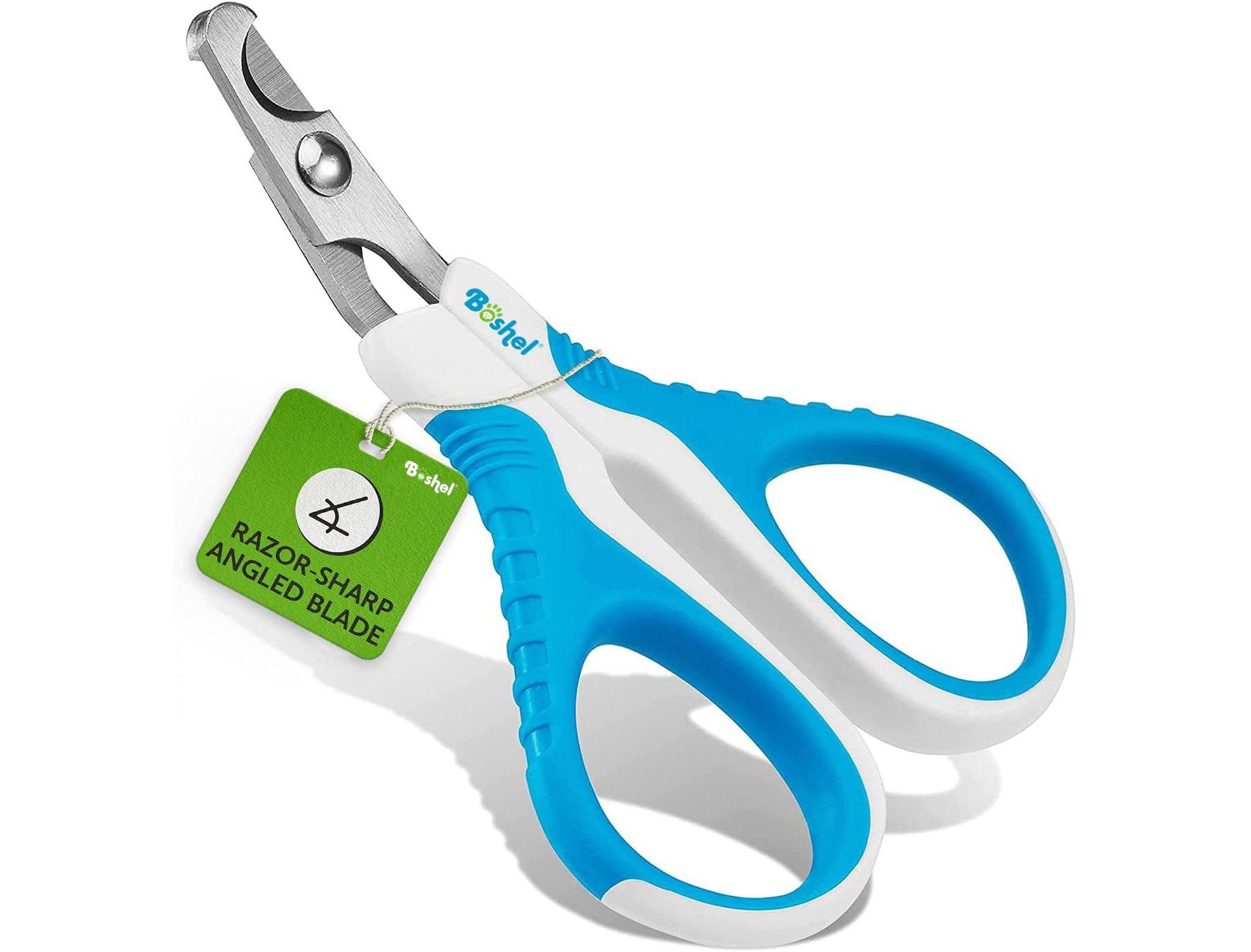 Boshel Razor-Sharp and Angled Cat Nail Clipper with Comfy Grip Handles, Lightweight and Safe Grooming Solution, Ideal for Smaller Pets