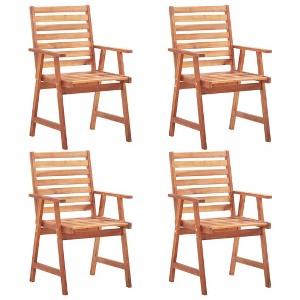 vidaXL Patio Dining Chairs 4 pcs Solid Acacia Wood - 1 of 4