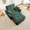 DOMETOUR Ergonomic Single Seater Sofa with Ottoman, High-Resilience Cushions, Easy Assembly Modern Chair for Living Room, Office, Green - 3 of 4