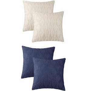 Unique Bargains Home Decor Solid Soft Short Plush Throw Pillowcases 4 Pcs - 1 of 4