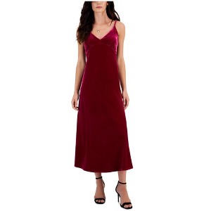 Taylor Womens Stretch Velvet Maxi Dress - 1 of 1