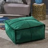 Nakisha Velvet Square Bean Bag Ottoman - Christopher Knight Home - 2 of 4