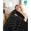 Fluffy Faux Fur Bubble Heated Throw Blanket, Ultra Soft Electric Blanket with 4 Heat Levels, 4/8 Hours Auto-Off, Cozy Home Gift - 3 of 4