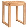 vidaXL Bathroom Stool 15.7 in.x11.8 in.x18.1 in. Solid Wood Walnut - 2 of 4