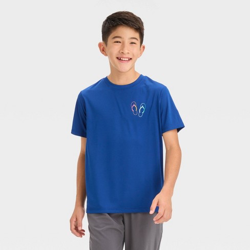 Boys' Short Sleeve 'salt, Sand, Surf' Graphic T-shirt - All In Motion™  Indigo S : Target