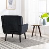 Lyngins Linen Blend Accent Chair, Upholstered Armchair with Curved Back, Modern Sofa Chair, Comfy Reading Chair for Living Room, Home Office - 4 of 4